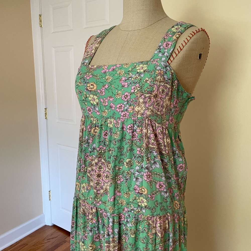 Billabong Floral Green and Yellow Maxi Dress